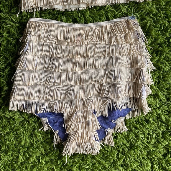 1950s/1960s vintage gogo dancer outfit/costume two piece handcrafted fringe - Picture 5 of 6